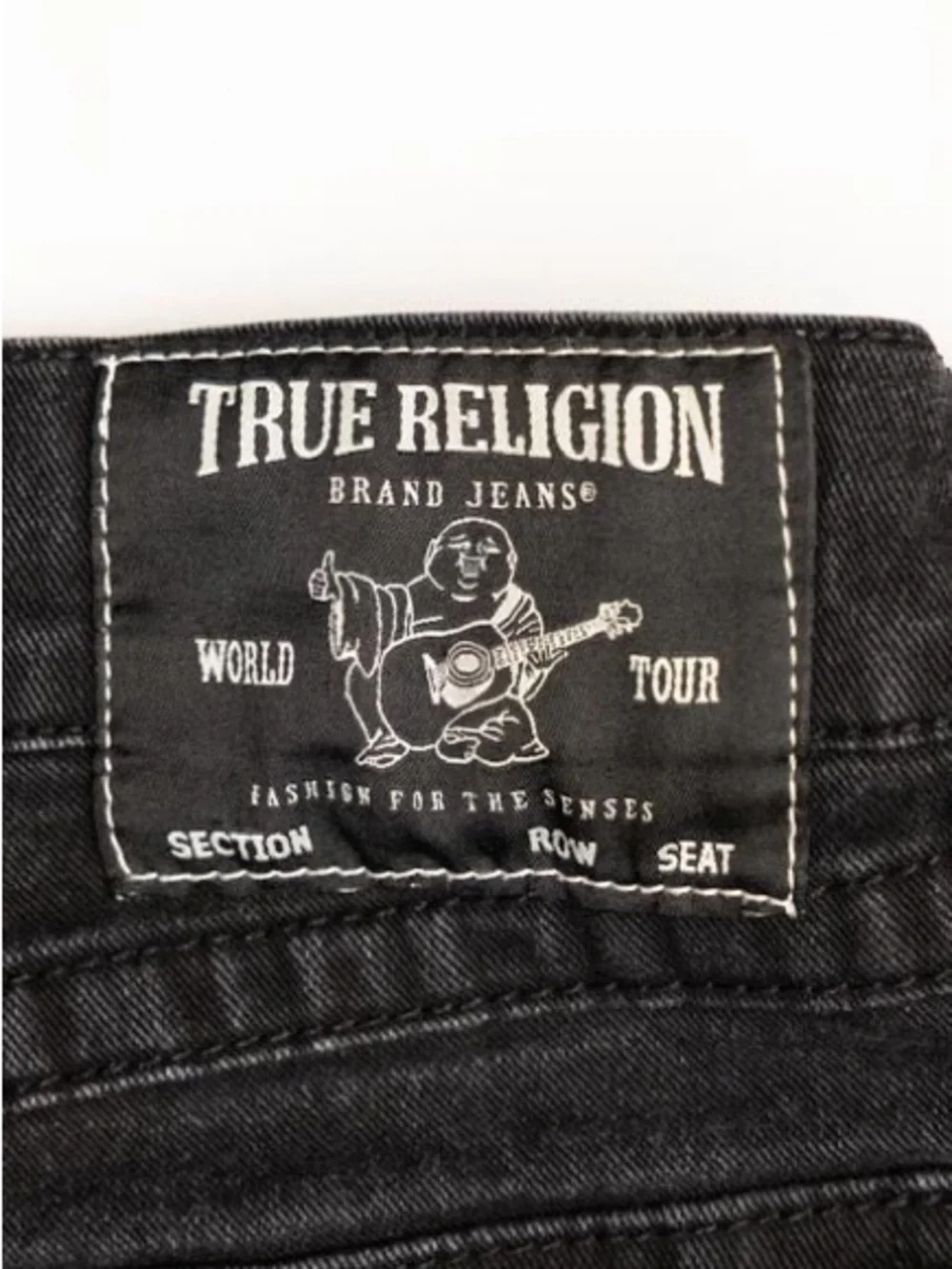 True Religion Men's Black Relaxed Jeans